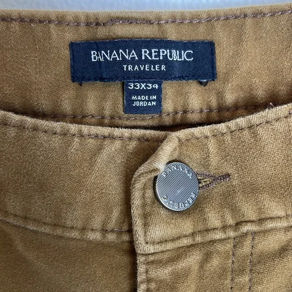 Banana Republic Brushed Traveler Slim fit pants 33 X 34